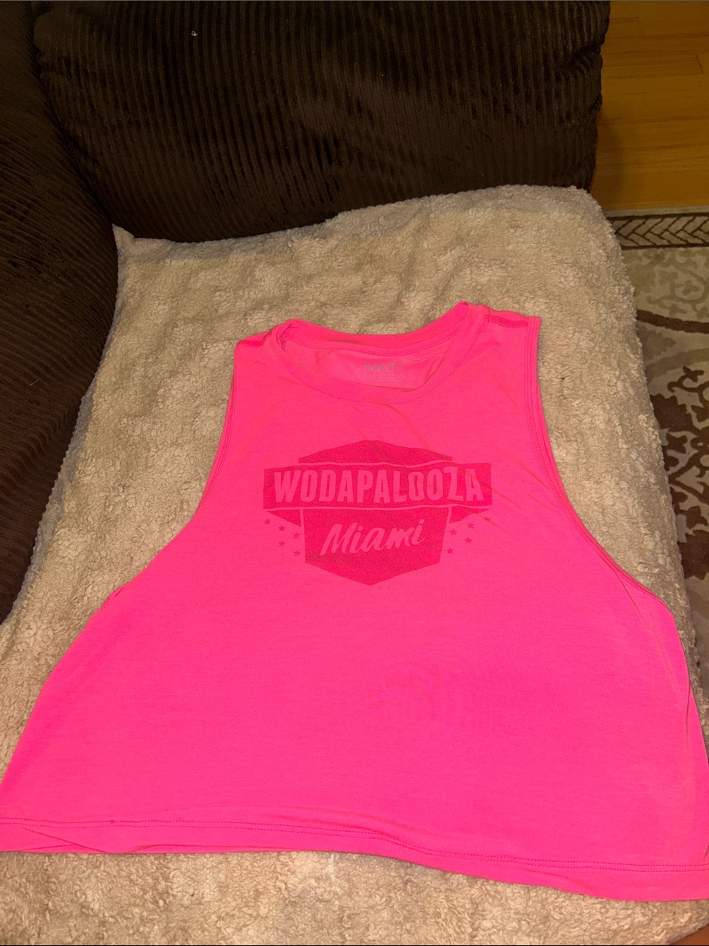 NOBULL Neon Pink Wodapalooza Miami Crop Tank